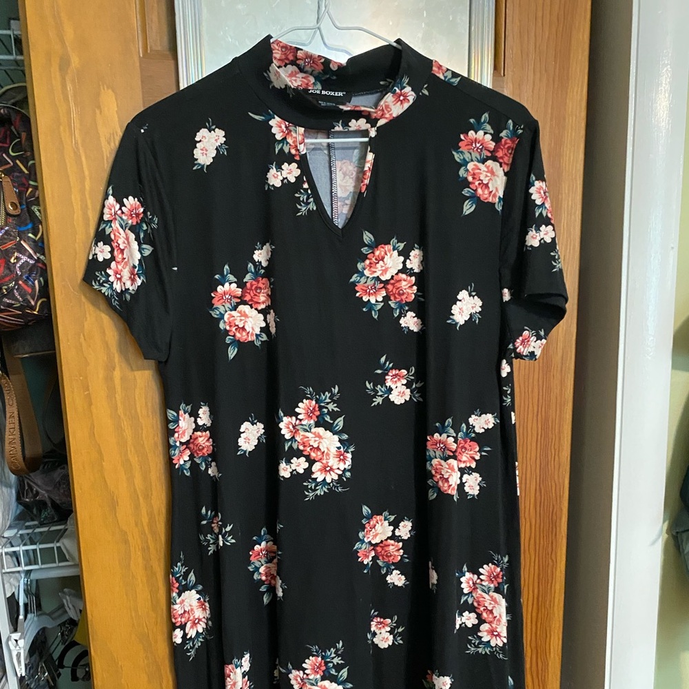 Black floral dress